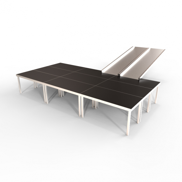 Leje af 18m2 Loading dock med ramper (Hjde 100cm)